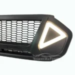 Fits 2019-2021 Ford Ranger Monster style Black Front Grille with LED Lights - Image 4