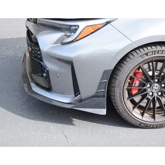 Real Carbon Fiber 2-In-1 Car Kit Front Lips with Corner Splitters Fit Toyota GR Corolla 2022-2025 - Image 6