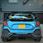 Real Carbon Fiber Rear Bumper Lower Diffuser Lip Fits Honda Civic Type R Fk 8 (5pcs) 2017-2021 - Image 6