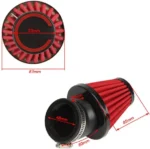 Fits Honda Red Yamaha Kawasaki Suzuki Spike Air Filter 45 degree 48mm ATV (Red) - Image 4