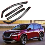 Fit 2021-2024 Nissan Rogue In-Channel Vent Window Visors Rain Sun Wind Guards Shade Deflectors