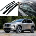 Fits 2021-2022 Nissan Rogue 3D Mugen Style Vent Window Visors Rain Sun Wind Guards Shade Deflectors