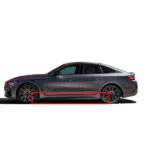 Fits 2021-2025 BMW 4 Series G22 G23 430i M440i 440i Gloss Black Side Body Skirts - Image 17
