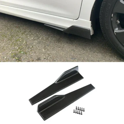 Fit 2015-2020 Ford Mustang Side Skirts Underboard Extension Panel Body Kit