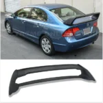 Fit 2006-2011 Honda Civic Sedan Mugen RR Style Rear Spoiler (Primer Black)