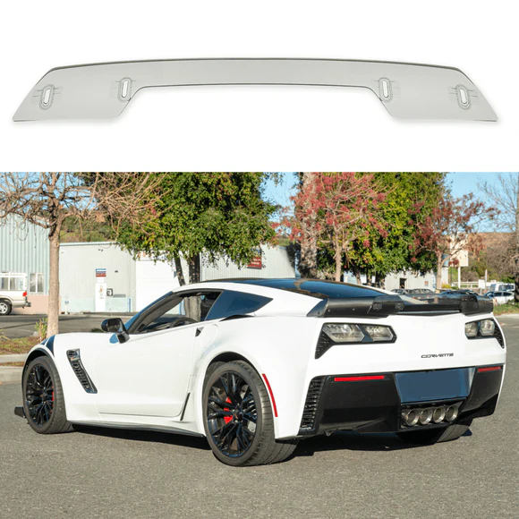 SPOILER-101-EXT_L.webp Fits Chevrolet Corvette C7 Light Tinted Wick Bill Rear Spoiler Extension - Image 1