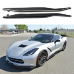 Fits Corvette C7 Stage 2 Front Lip Side Skirts Rear Spoiler Full Body Kit - Image 17