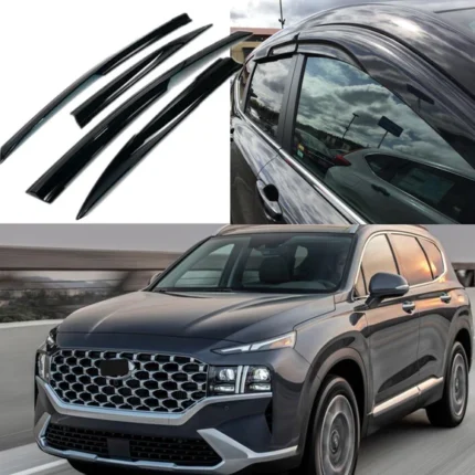 For 2019-2023 Hyundai SantaFe 3D Mugen Style Vent Window Visors Rain Guards Shade Deflectors