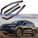 For Hyundai SantaFe 2019-2023 In-Channel Vent Window Visors Rain Sun Wind Guards Shade Deflectors - Image 3