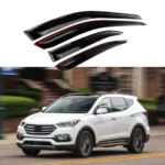 For Hyundai Santa Fe Sport 2013-2018 Out-Channel Vent Window Visors Rain Sun Wind Guards Shade Deflectors - Image 3