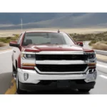 Fits 2016-2019 Chevrolet Silverado 1500 Chrome & Black Front Bumper Grill Mesh Grille - Image 4