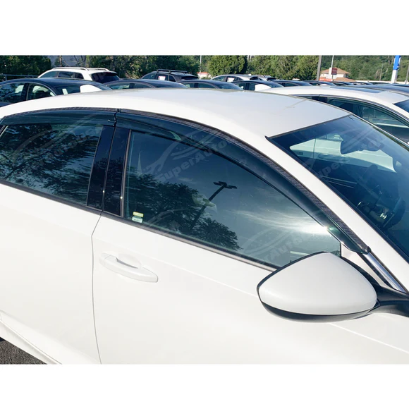 Carbon Fiber Print Trim Window Visor Shade Deflector For Subaru Forester 2014-2018 - Image 5