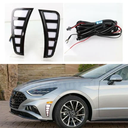 For Hyundai Sonata 2020 2021 LED DRL Daytime Running Light Turn Signal Lamp