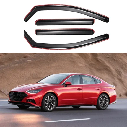 Fits 2020-2025 Hyundai Sonata In-Channel Window Visors Rain Sun Guards