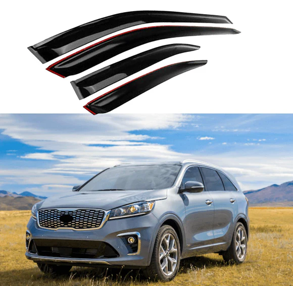 Sorento2020.webp For Sorento 2016-2020 OE Style Vent Window Visors Rain Sun Wind Guards Shade Deflectors - Image 1