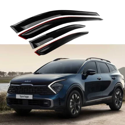 For Kia Sportage 2017-2022 Out-Channel Vent Window Visors Rain Sun Wind Guards Shade Deflectors