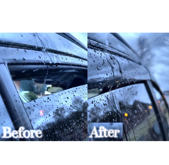 Black 3D Mugen Style Window Visors Rain Sun Wind Guards Fits Nissan Maxima (2016-2023) - Image 8