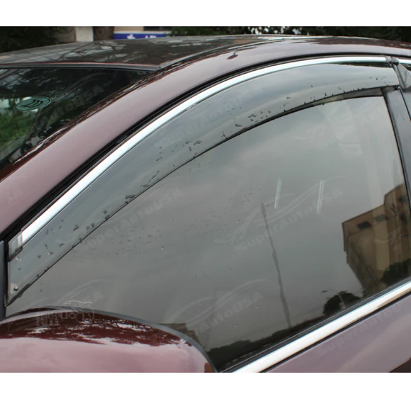 Chrome Trim Rain Guard Side Window Visor Vent Deflectors For Subaru Impreza 2017-2025 - Image 4