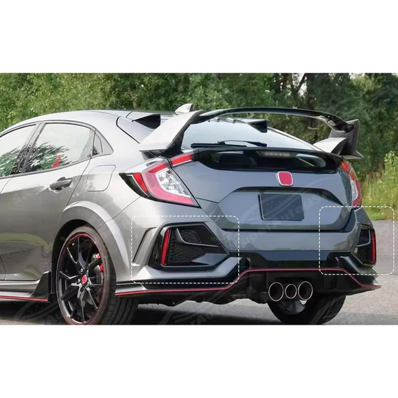 Fits 2017-2021 Honda Civic Si Fog Light Rear Pair Cover Set - Image 3