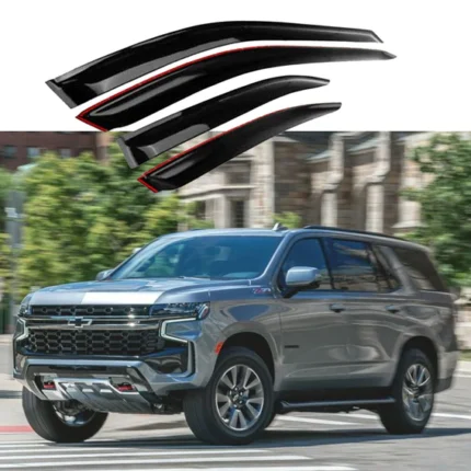 Fit 2015-2021 Chevrolet Suburban 1500 GMC Yukon XL Out-Channel Vent Window Visors Rain Sun Wind Guards Shade Deflectors