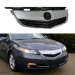 Fits Acura TL 2012-2014 Silver Front Bumper Mesh Grill/ Grille Assembly Cover