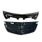 Front Grille with Upper Molding Trim for 2012–2014 Acura TL OE Style Gloss Black - Image 3