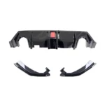 Fits Honda Civic 2016-2021 Carbon Fiber Style Rear bumper Lip Diffuser LED light - Image 5