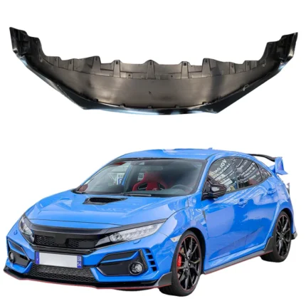 Fits 2017-2021 Honda Civic Type R Hatchback Carbon Fiber Print Front Splitter Spoiler Lower Bumper Lip