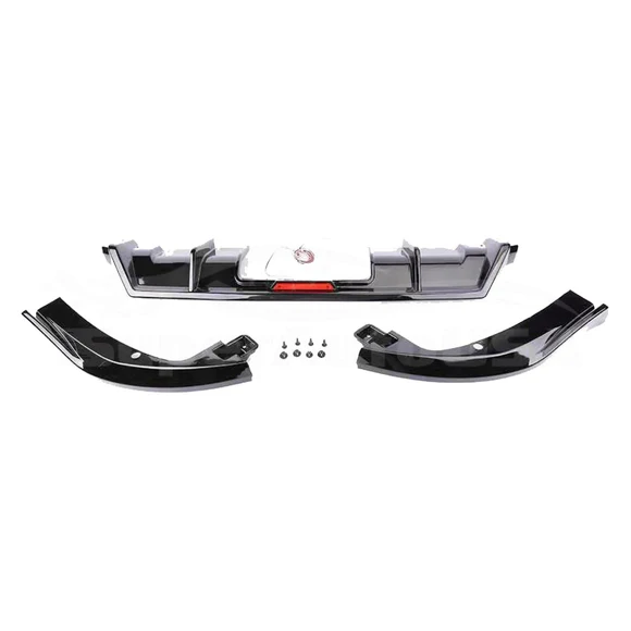 Fits 2016-2021 Honda Civic Sport Sedan Rear Bumper Lip Spoiler Diffuser LED Rear Corners - Image 3