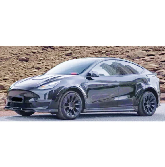 Fits Tesla Model Y 2020-2025 Real Carbon Fiber Side Skirts Extension - Image 3
