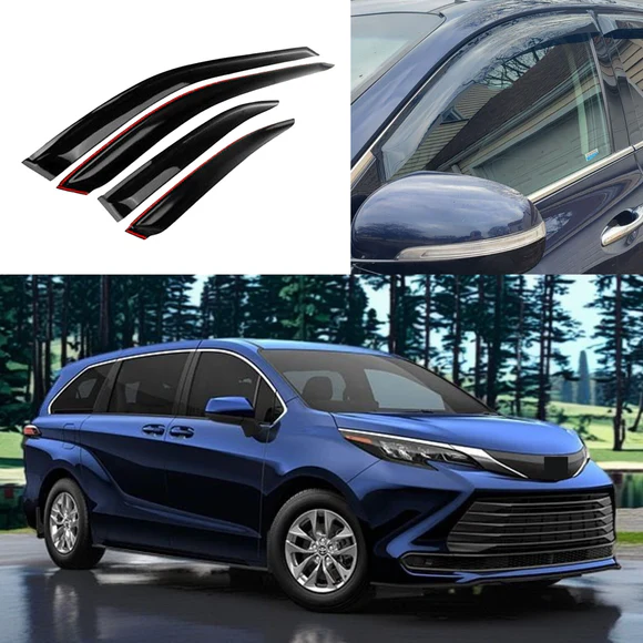 Dark Smoked Window Visor Shade Deflector For Toyota Sienna 2021-2025 - Image 1