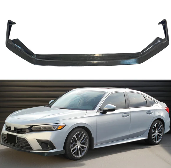Fits 2022-2024 Honda Civic 11th Gen Sedan Hatchback Front Bumper Lower Splitter Lip 1pc - Image 1