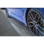 Fits BMW 4 Series F32 F33 F36 2014-2020 M Performance Gloss Black Side Body Skirts Splitters Under Spoilers Rocker Panel Bottom Extension Lips - Image 3