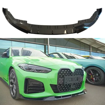 For BMW 2021-2024 G22 G23 430i M440i Gloss Black Front Bumper Lower Lips Spoiler