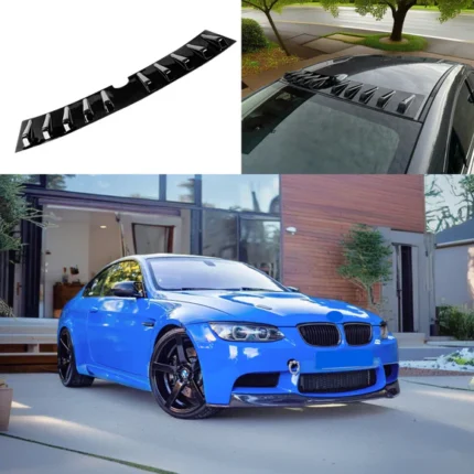 Fits 2006-2012 BMW E92 M3 Rear Gloss Black Shark Fin Roof Car Vortex Generator Spoiler Wing