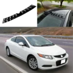 Fits 2006-2011 Honda Civic Shark Fin Rear Roof Car Trunk Gloss Black Vortex Generator Spoiler Wing