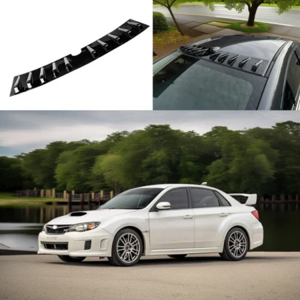 Fits 2008-2011 Subaru Impreza Rear Roof Car Trunk Gloss Black Vortex Generator Spoiler Wing Shark Fin