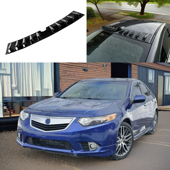 SuperAutoUSA_gloss_black_rear_shark_fin_spoiler_for_2009_Acura_TSX.webp Fits Acura TSX 2009-2014 Rear Gloss Black Shark Fin Car Vortex Generator Roof Spoiler Wing - Image 1
