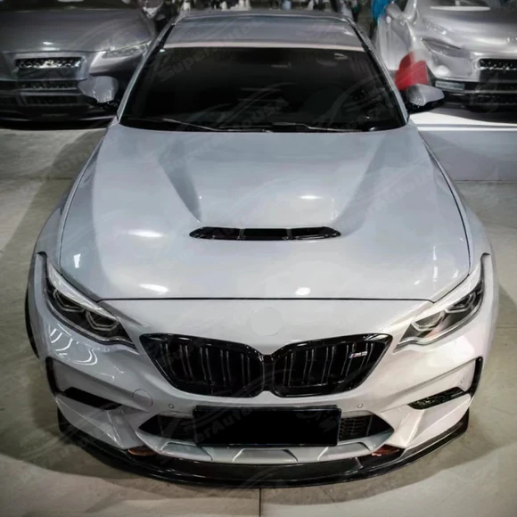 For 16-21 BMW M2 F87 CS Style Real Carbon Fiber Front Vented Hood Panel - Image 9