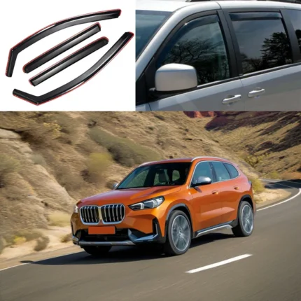 Fits 2016-2022 BMW X1 In-Channel Rain Window Visors Sun Wind Snow Guards Vent Side Deflectors