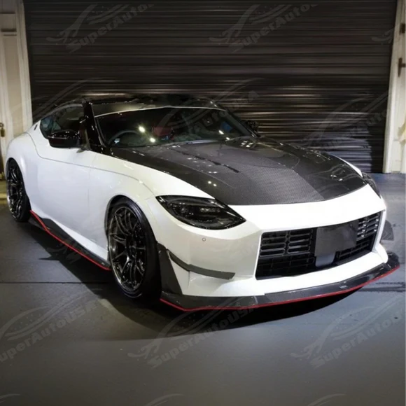 Fits Nissan 400Z 2023-2025 Real Carbon Fiber Front Splitter Lip Spoiler Lower Bumper - Image 2