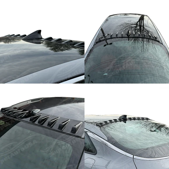 Fits Mitsubishi Lancer 2008-2017 Shark Fin Rear Gloss Black Car Vortex Generator Roof Trunk Spoiler Wing - Image 7