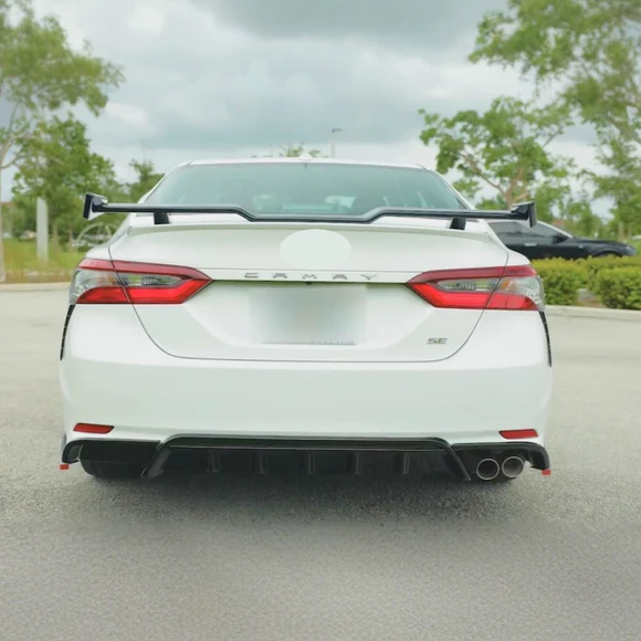 TRD Style Rear Diffuser Bumper lip Spoiler Body Splitter & Rear corner splitters Fits Toyota Camry 2018-2024 - Image 2
