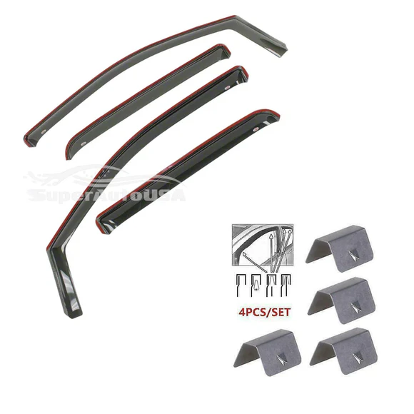 Fit 2016-2022 Acura ILX In-Channel Rain Guard Side Window Visor Vent Deflectors - Image 11