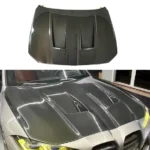 For 2021-25 BMW G80 G82 G83 M3 M4 Real Carbon Fiber DTM-N Style Front Vented Hood Panel