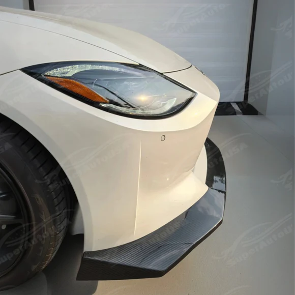 Fits Nissan 400Z 2023-2025 Real Carbon Fiber Front Splitter Lip Spoiler Lower Bumper - Image 7