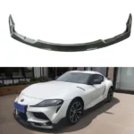 Fits Toyota Supra 2021-2025 Real Carbon Fiber Front Splitter Lip Spoiler Lower Bumper (1pc)