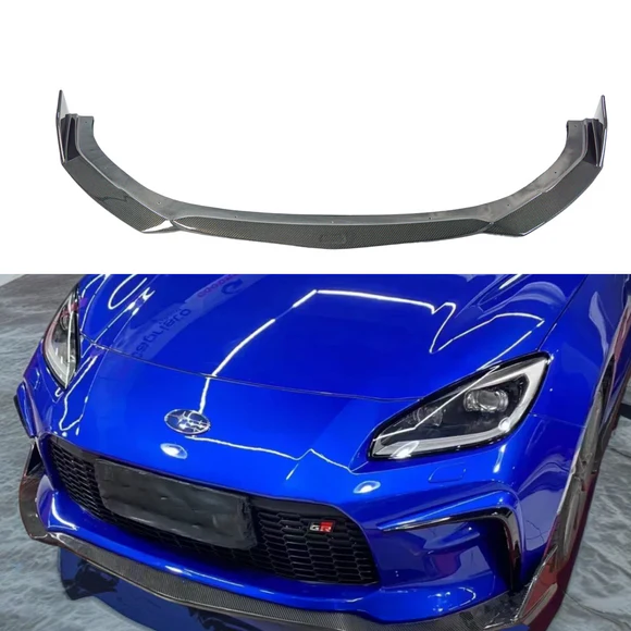Fits Subaru BRZ 2022-2024 Real Carbon Fiber Front Splitter Lip Spoiler Lower Bumper (1pc) - Image 1