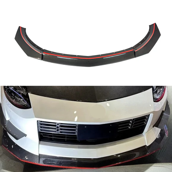 Fits Nissan 400Z 2023-2025 Real Carbon Fiber Front Splitter Lip Spoiler Lower Bumper - Image 1