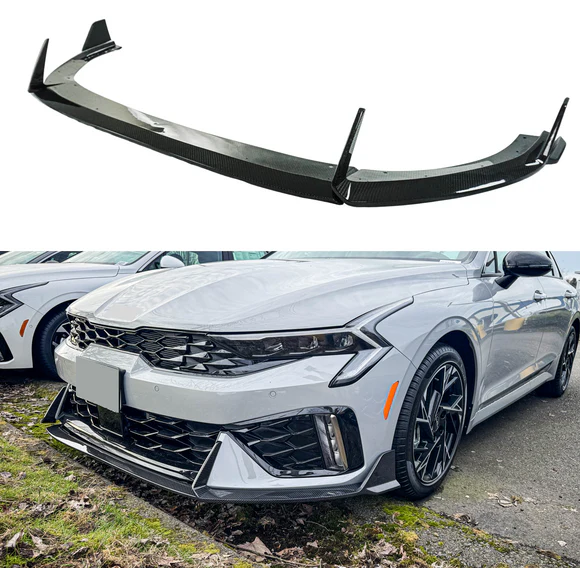 Fits KIA K5 2025+ Real Carbon Fiber Front Splitter Lip Spoiler Lower Bumper Lip - Image 1